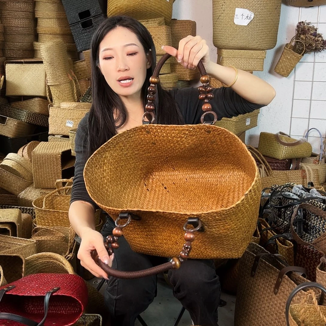 编织带草编包/草编收纳盒微瑕疵