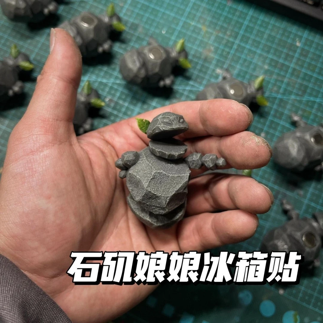 石矶娘娘手办磁吸小石矶3D打印公仔摆件冰箱贴哪吒周边迷你小摆件