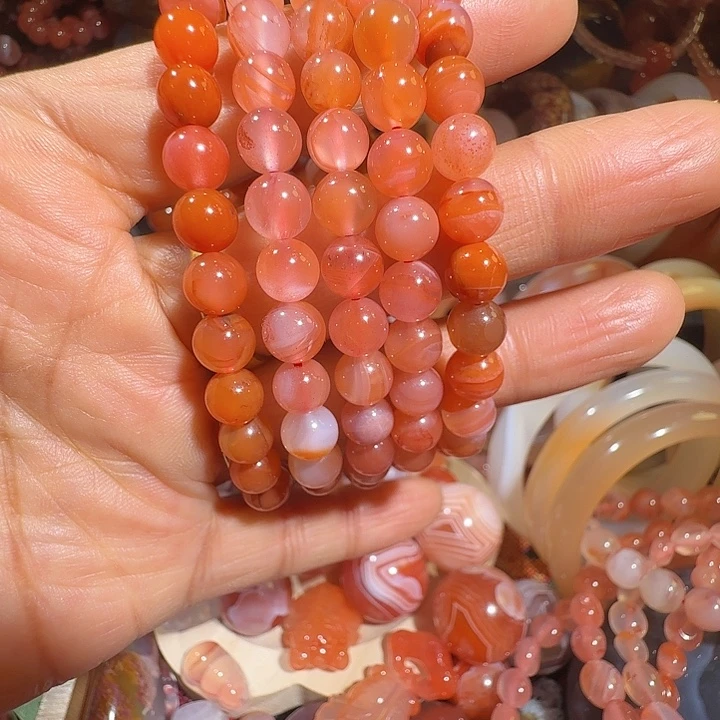 玛瑙/玉髓未镶嵌手链发一条