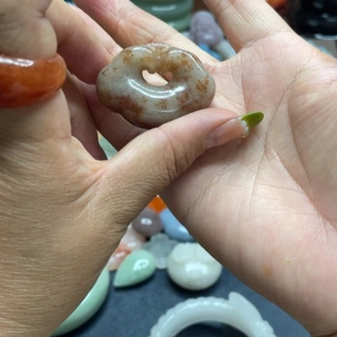 合金石英质玉（黄龙玉）手链