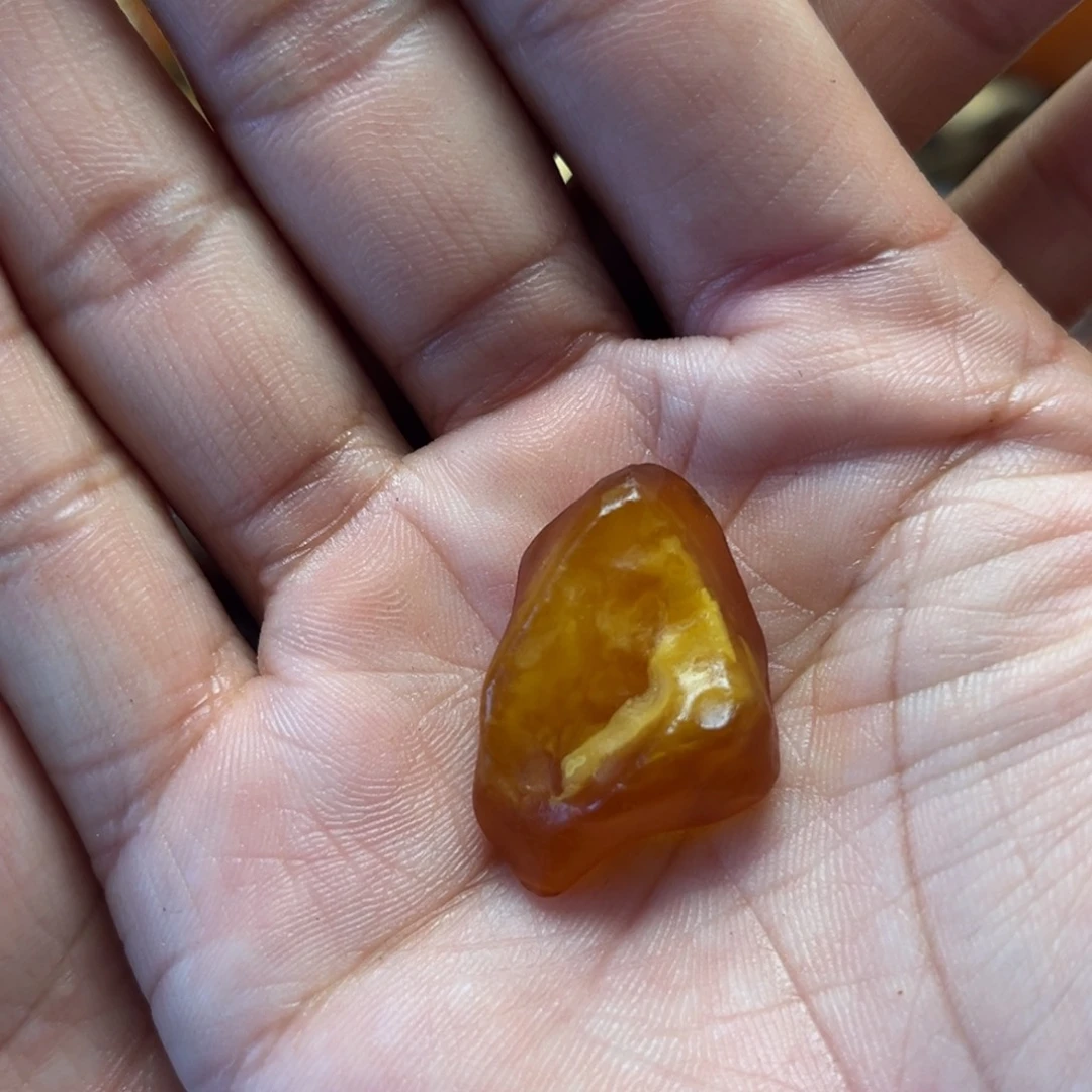 琥珀未镶嵌裸石蜜蜡定制提溜