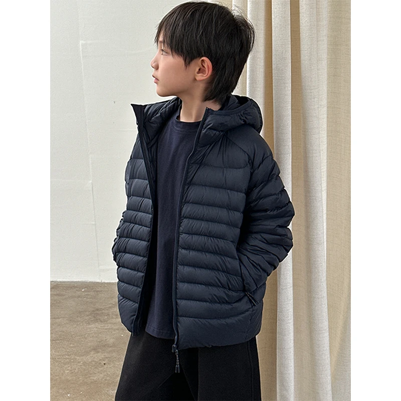 Mast冬季中大童青少年轻薄连帽羽绒服保暖2025新款亲子装保暖外套