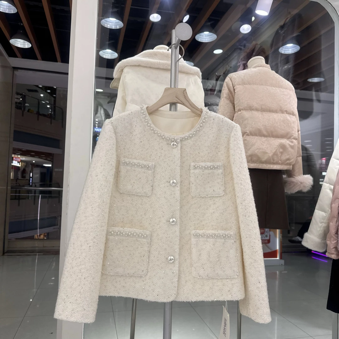 2025春秋新款女装时尚羊毛小香风外套女装气质显瘦洋气减龄上衣女