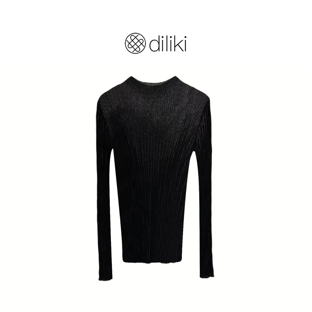 [王菲打底]半高领针织打底衫 2025秋冬新款老钱风基础款打底上衣