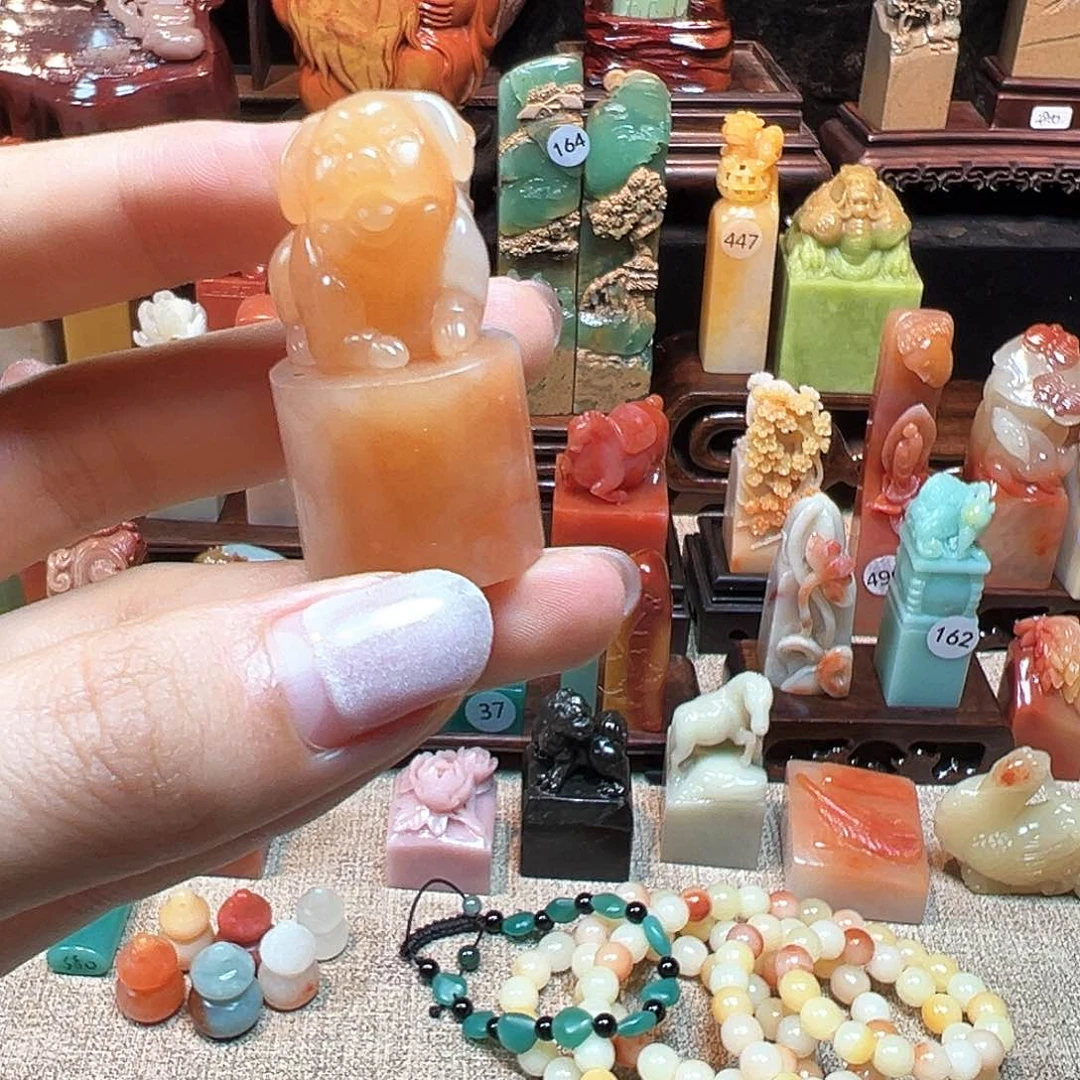 石***海寿山石印石寿山石雕刻