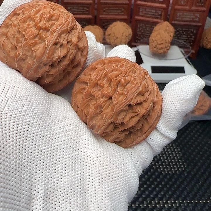 把件桃核全品正磨无药43红皮磨