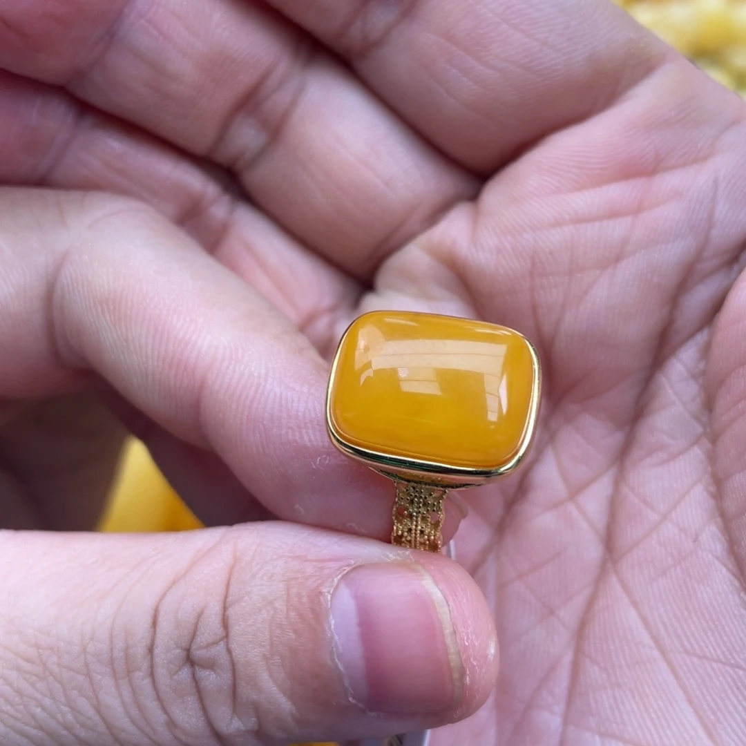 琥珀裸石未镶嵌琥珀蜜蜡