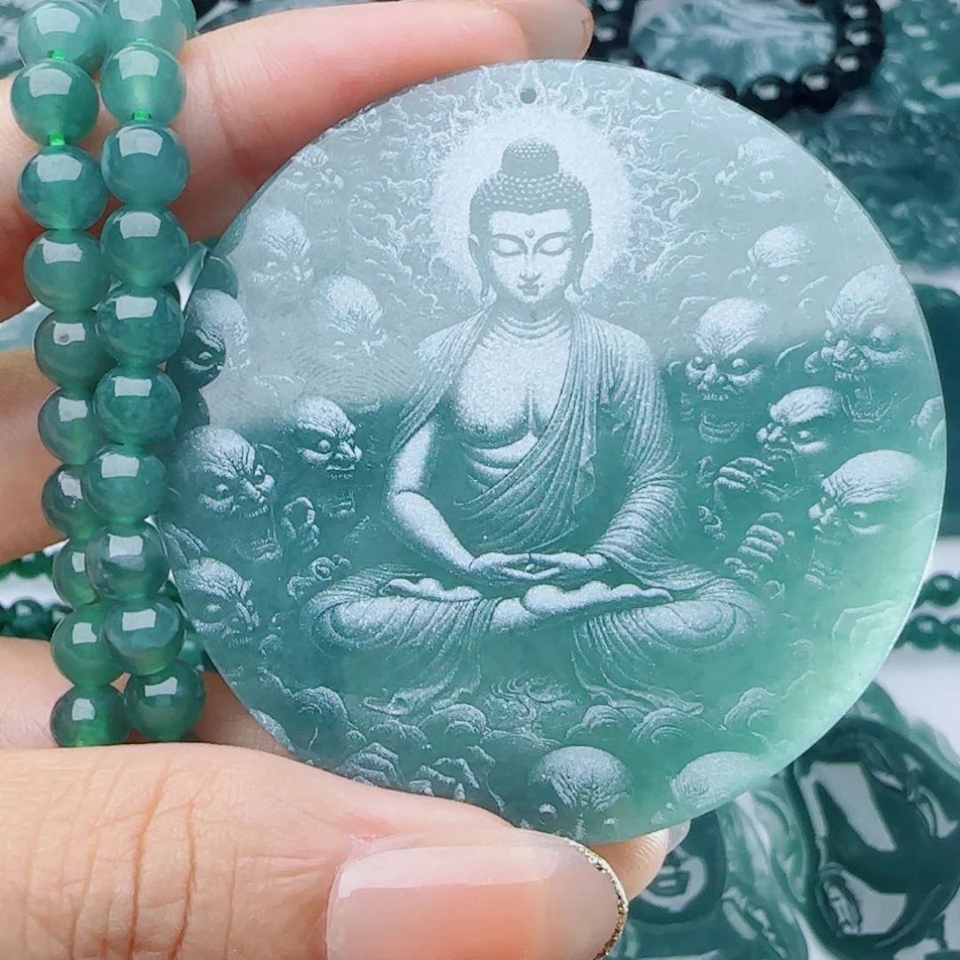 颈饰未镶嵌翡翠多样性发货天然的A货翡翠