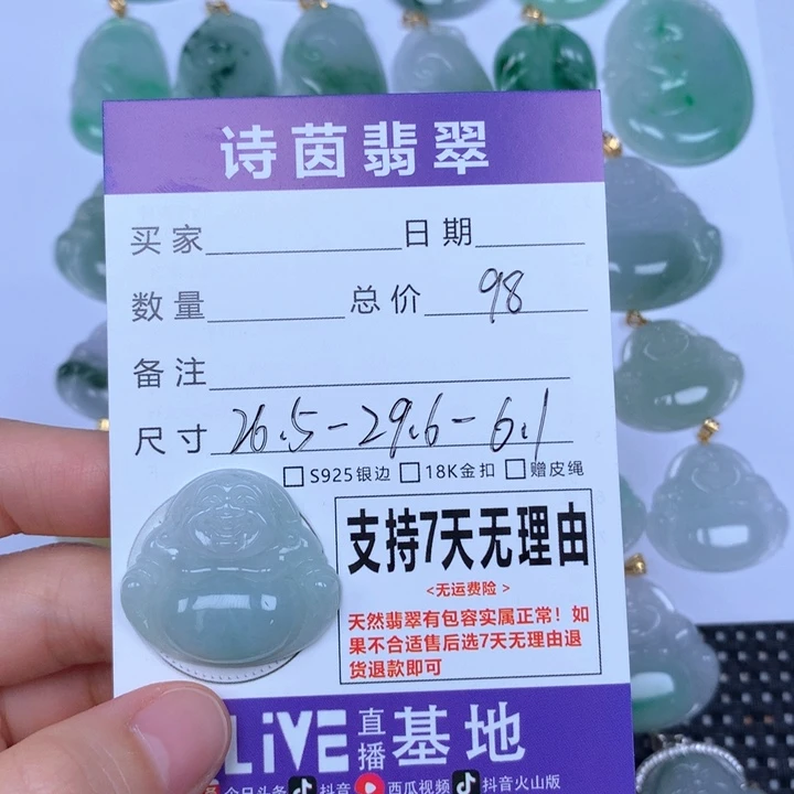 翡翠未镶嵌颈饰天然