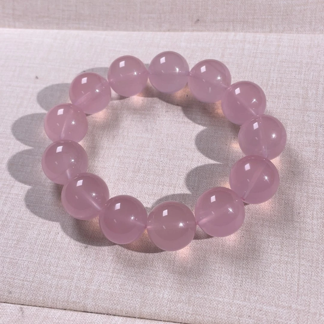 手链未镶嵌芙蓉石粉水晶手串卡15mm+