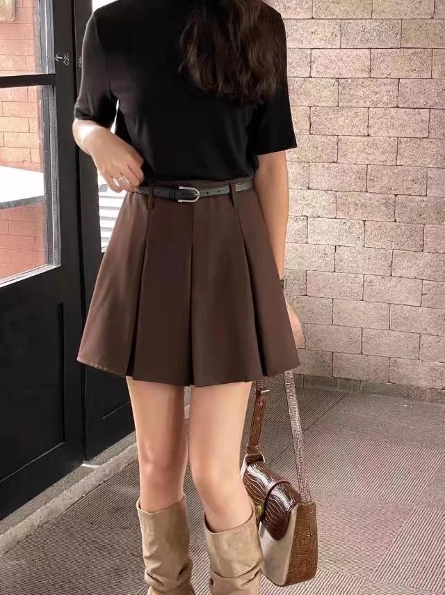 2025新款设计感小众西装百褶半身裙女秋季高腰遮胯短裙女装百搭