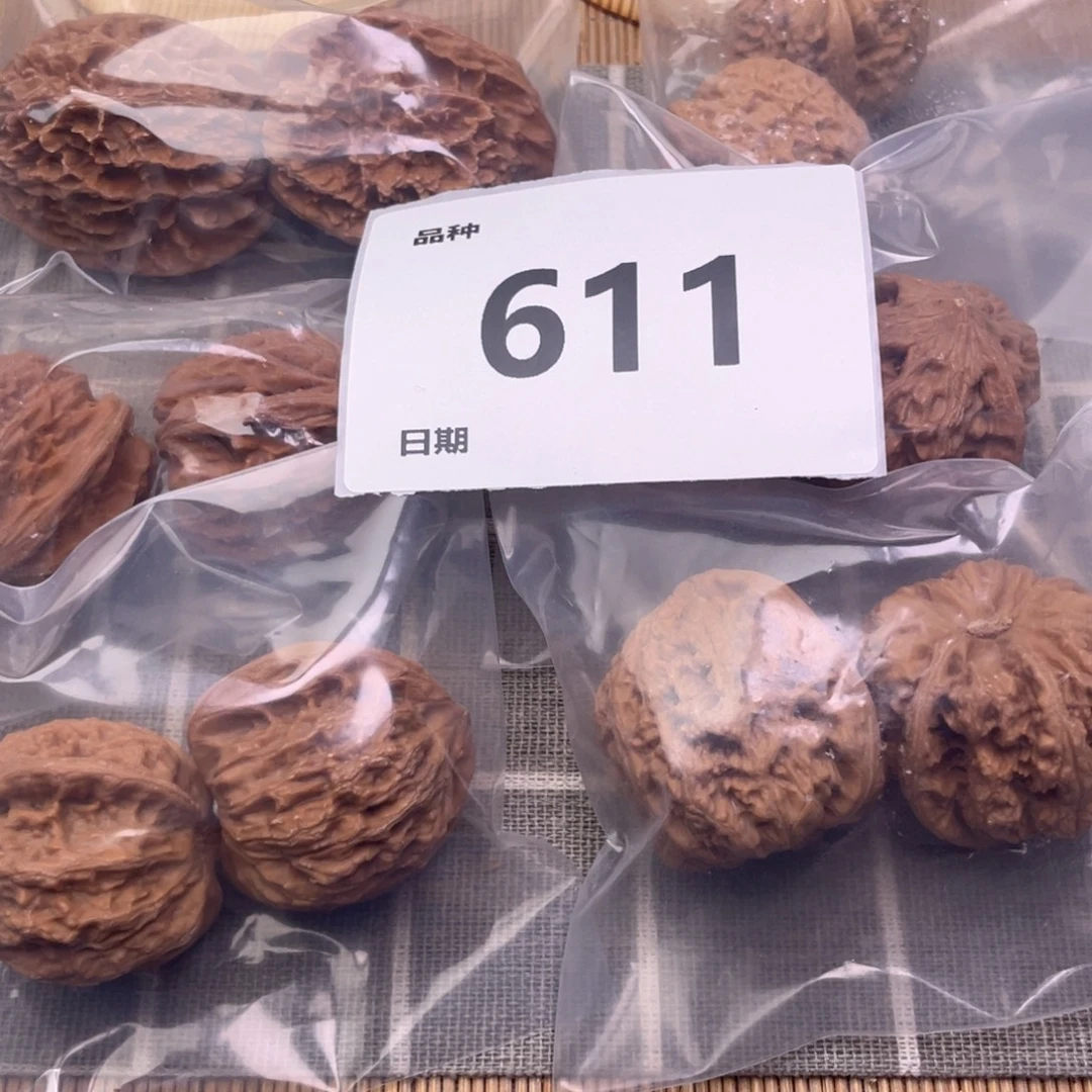 把件文玩核桃611号6对带练手粗筋