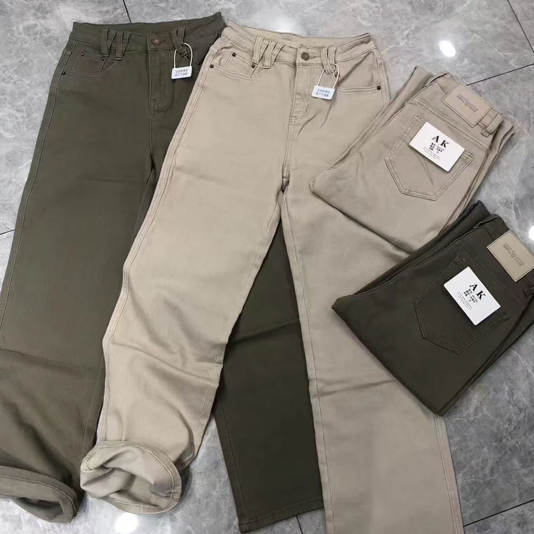 休闲裤水洗薄款无弹牛仔裤直筒型裤子