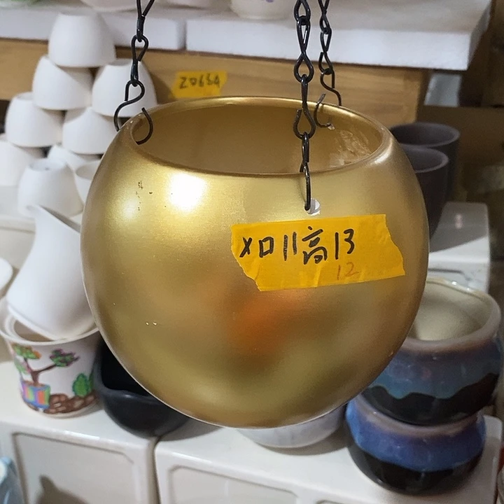 摆件陶陶盆有孔 瑕疵介意勿拍