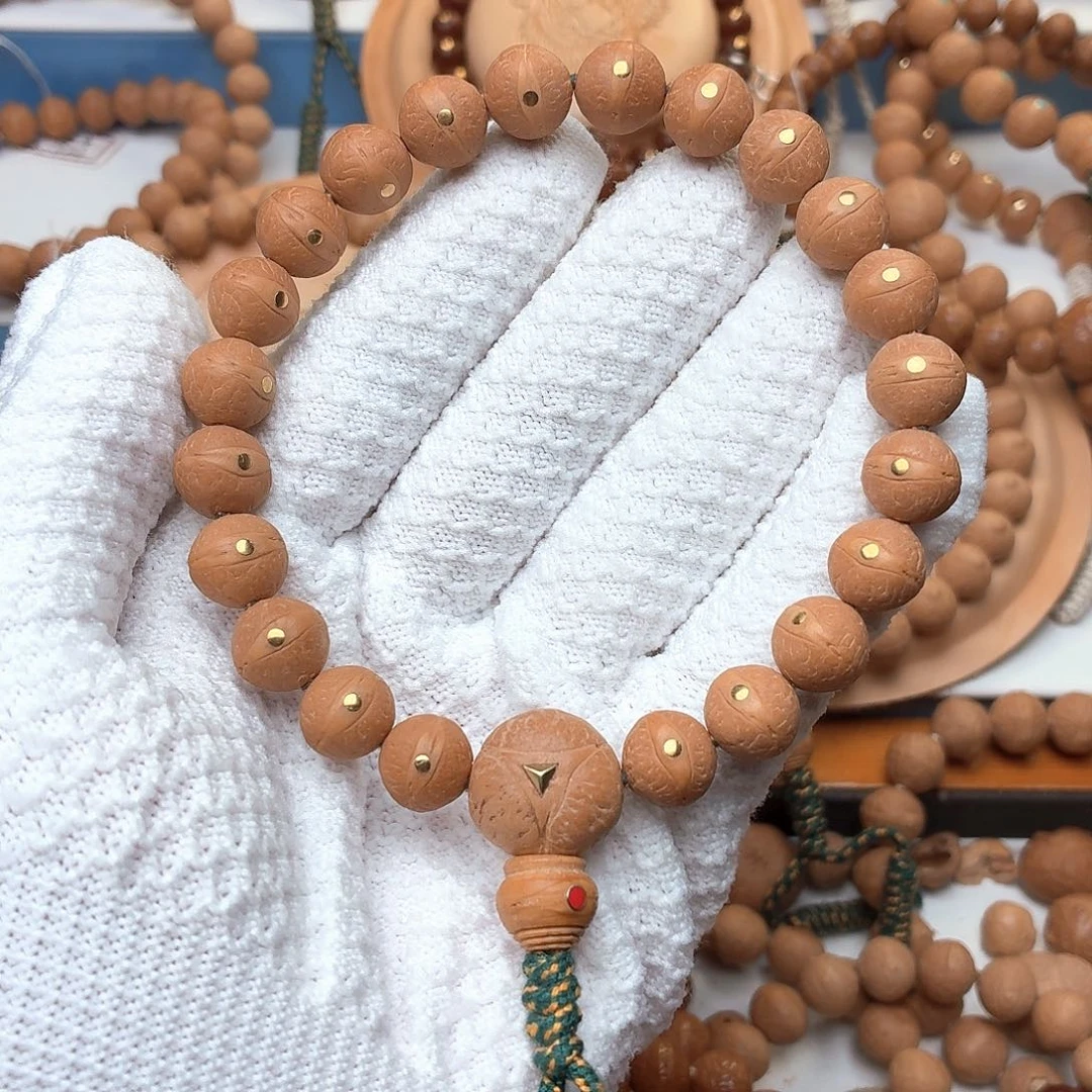 凤眼菩提手串镶嵌铜钉11.5一物一图