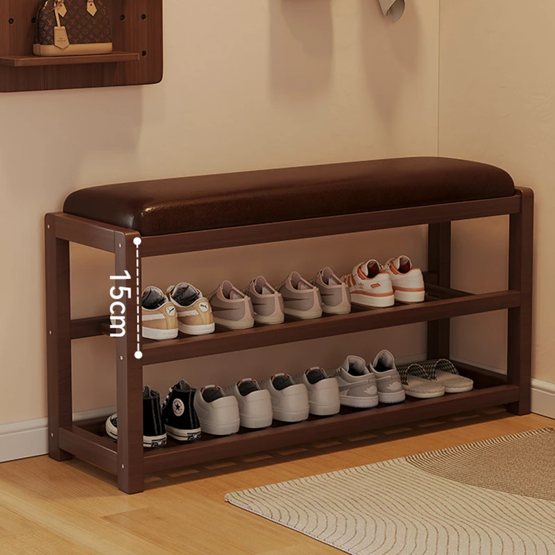 实木换鞋凳家用入户穿鞋凳鞋柜坐凳一体鞋架进门口可坐凳子