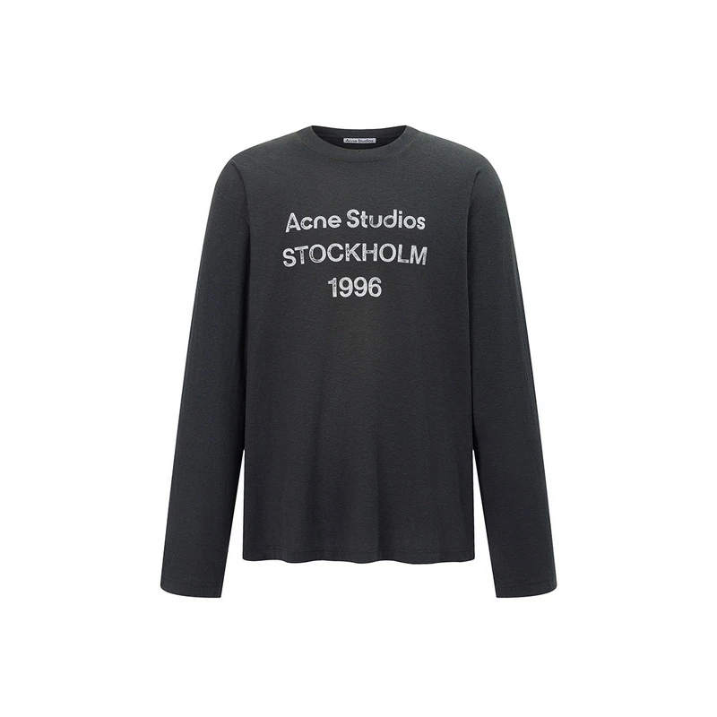 Acne Studios春夏季新款男女复古长袖1996字母印花上衣打底衫