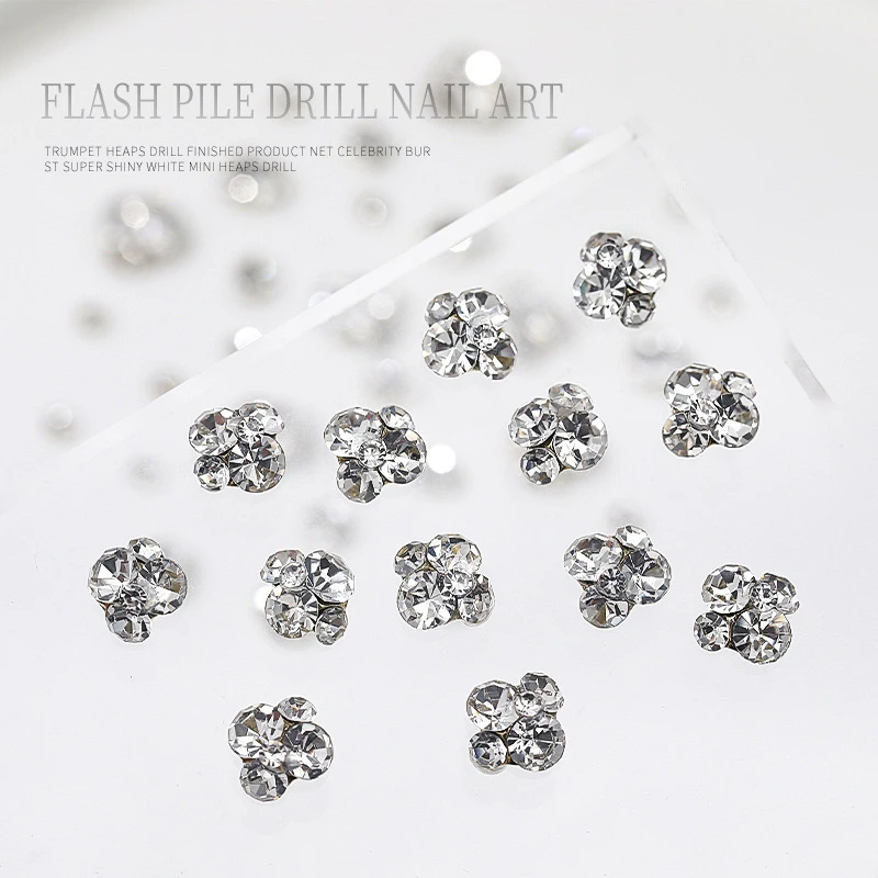 网红爆款堆堆钻成品新款合金美甲钻球超闪指甲装饰