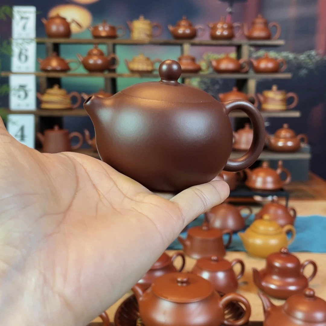 茶壶紫砂诚*潮州手工手拉紫泥西施壶