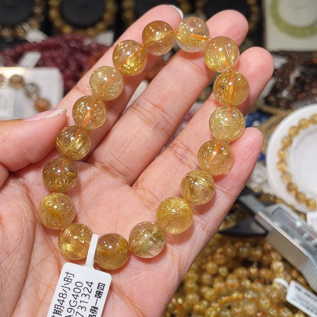 手串发晶未镶嵌烟花钛晶11.4m