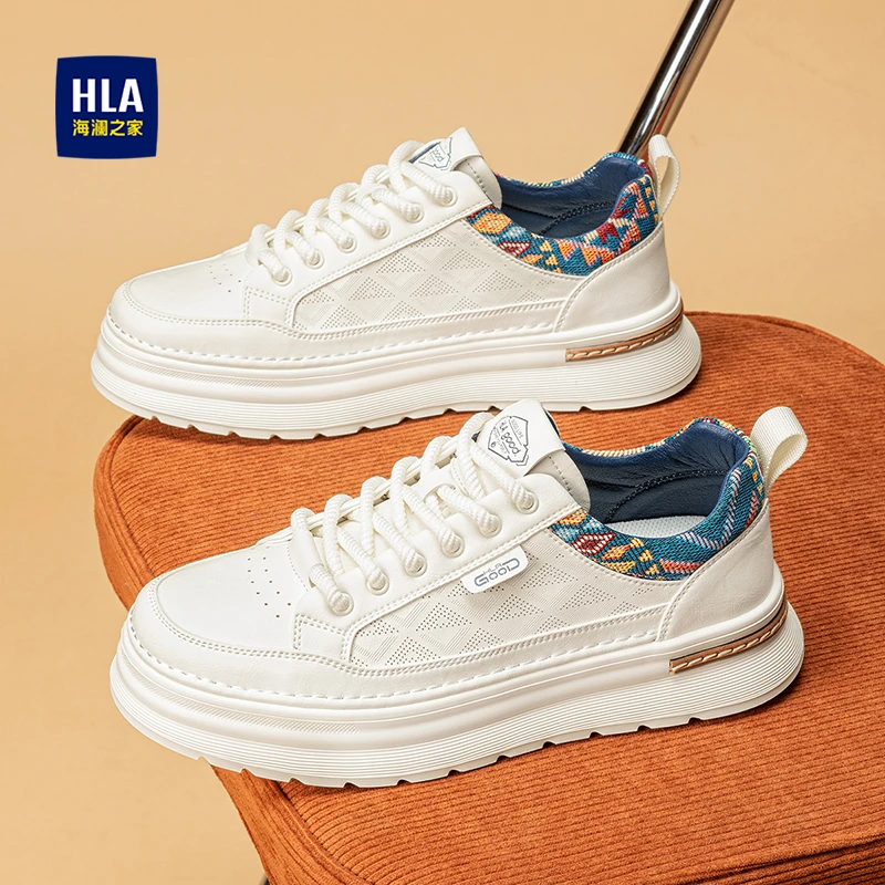 【抖音双11】海澜之家男鞋秋季新款痞帅感透气百搭小白鞋休闲板鞋男