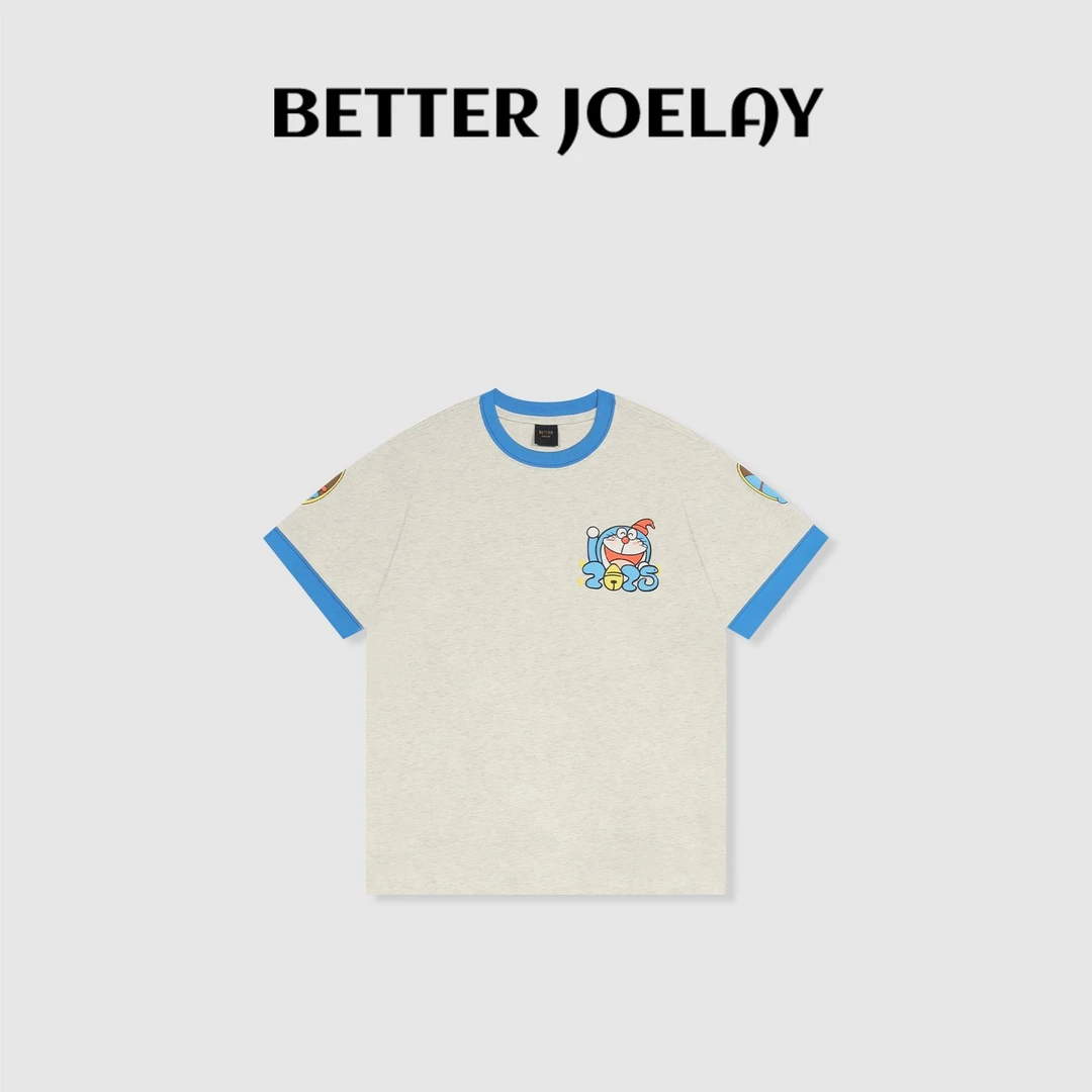 BETTER JOELAY-小版【哆啦a梦】百搭宽松圆领T恤短袖KH1853