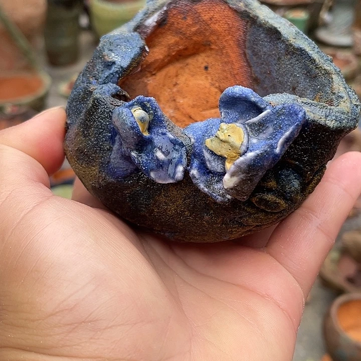 手工粗陶高温花盆127