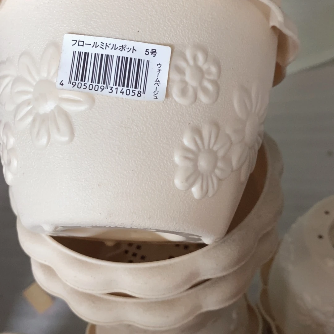 3个爱丽丝5号（15×10）米色矮浮雕无托