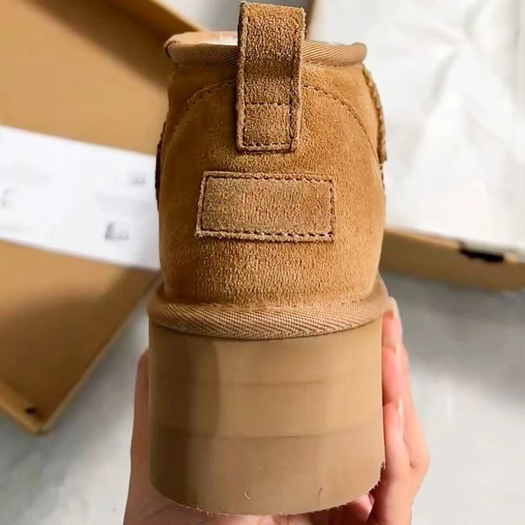 【pvkb官方正品】桑坡厚底雪地靴女2025冬季新款加绒加厚时尚经典增