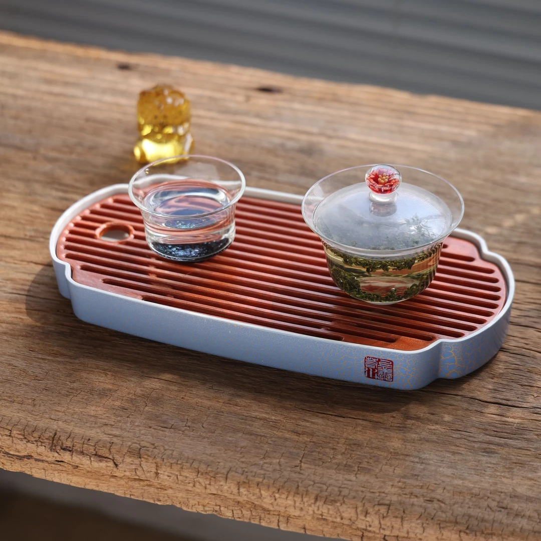 彩云复古换代便携多功能电木储水茶盘家用户外旅行茶盘茶具礼品