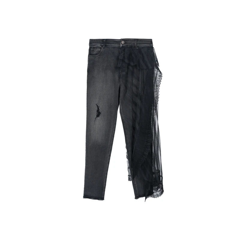 【专柜同款】春季牛仔裤休闲裤时尚阔腿宽松设计师DN4204234513Y