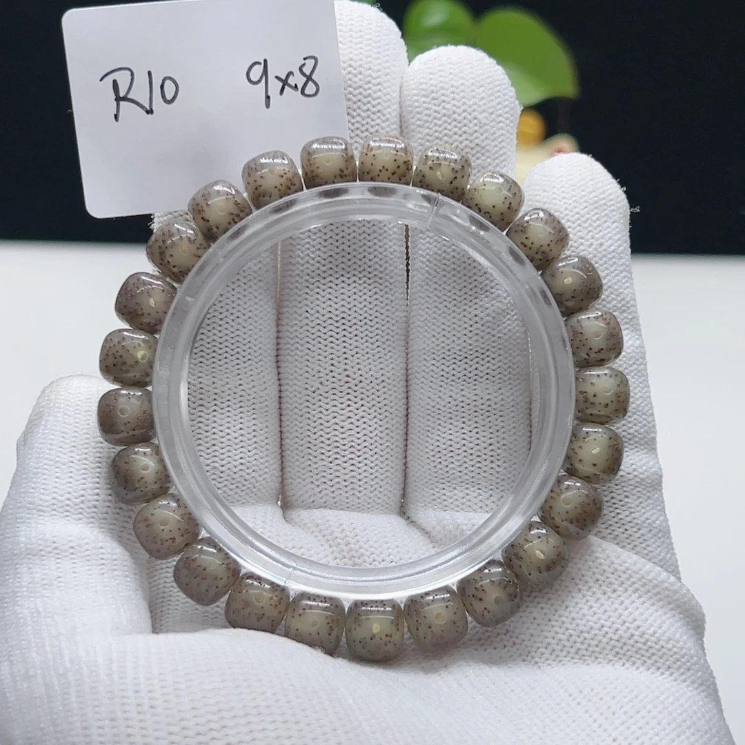 R10糯冰灰冰奶奶灰9×8正月月朗星稀一物一图星月菩提手串