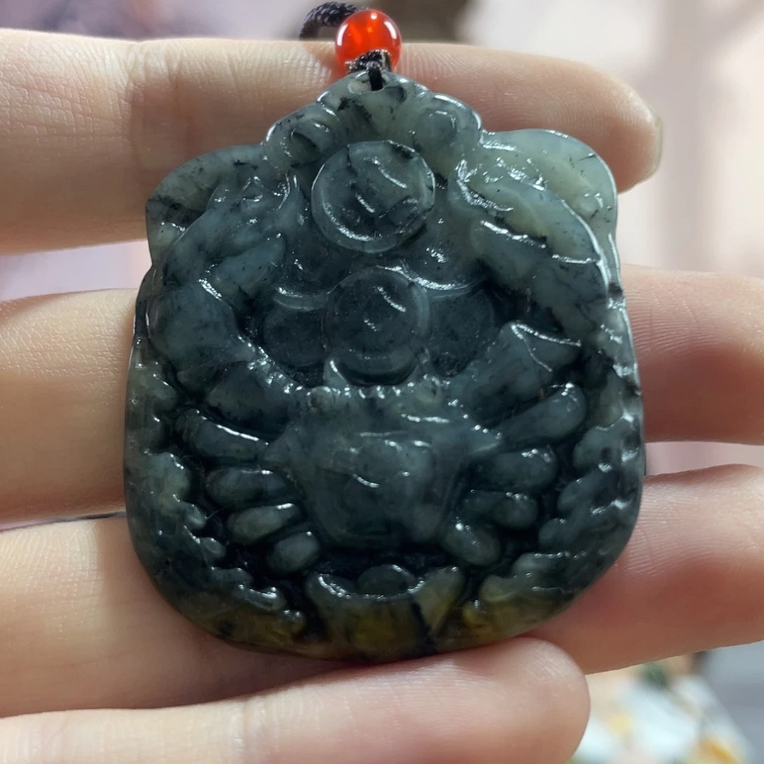 蛇纹石玉未镶嵌吊坠(赠链)