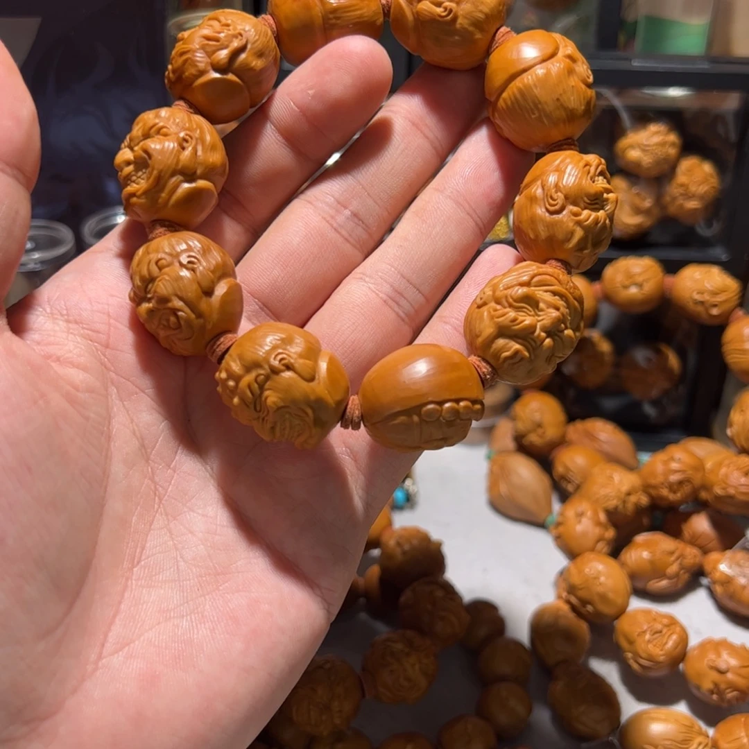 嘎***脆橄榄核手串/手链手工经典恶僧