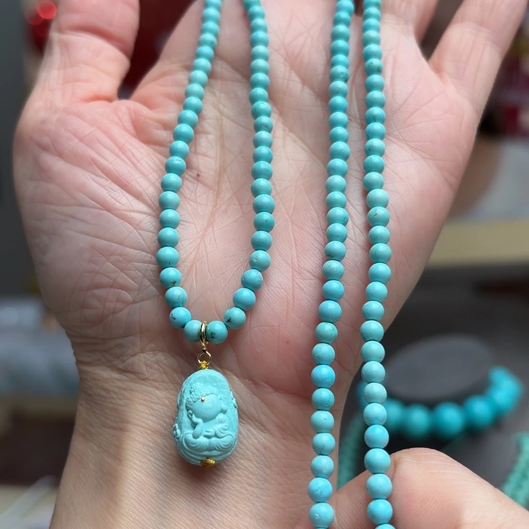 绿松石未镶嵌颈饰