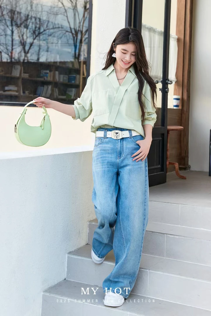 2025夏装新品短袖衬衫时尚休闲百搭