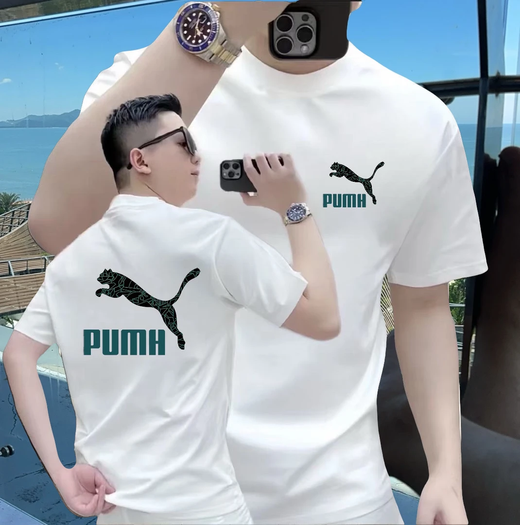 2025潮牌新款时尚潮流运动休闲男士百搭圆领纯棉短袖上衣打底衫潮