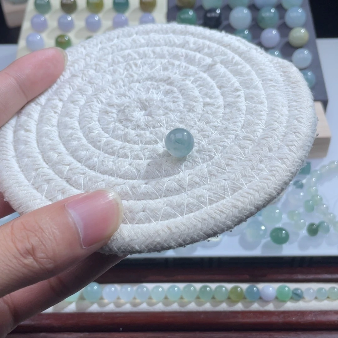 散珠翡翠卡10 飘花 单颗 未打孔