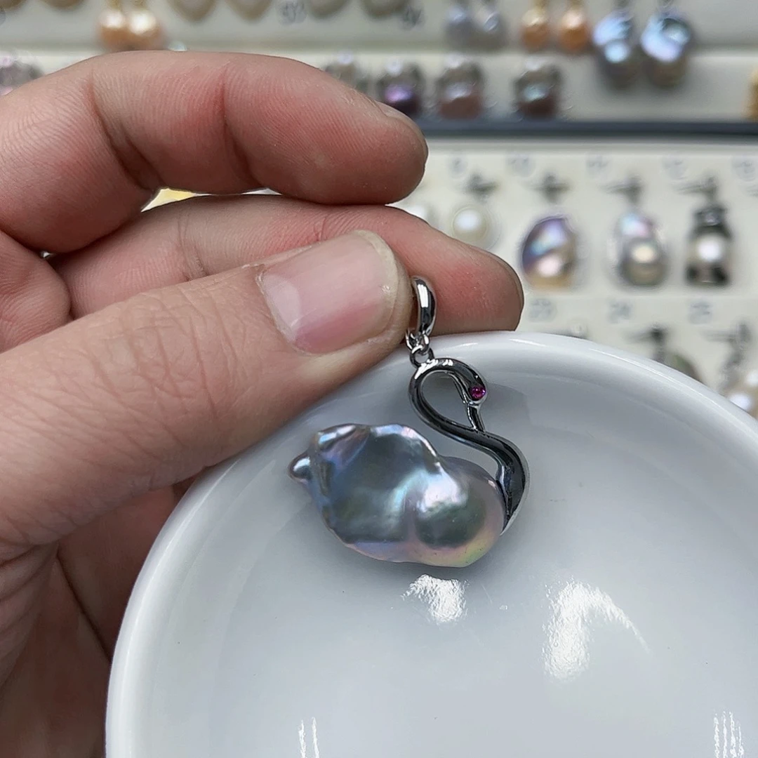 淡水珍珠吊坠(不含链)未镶嵌波*08