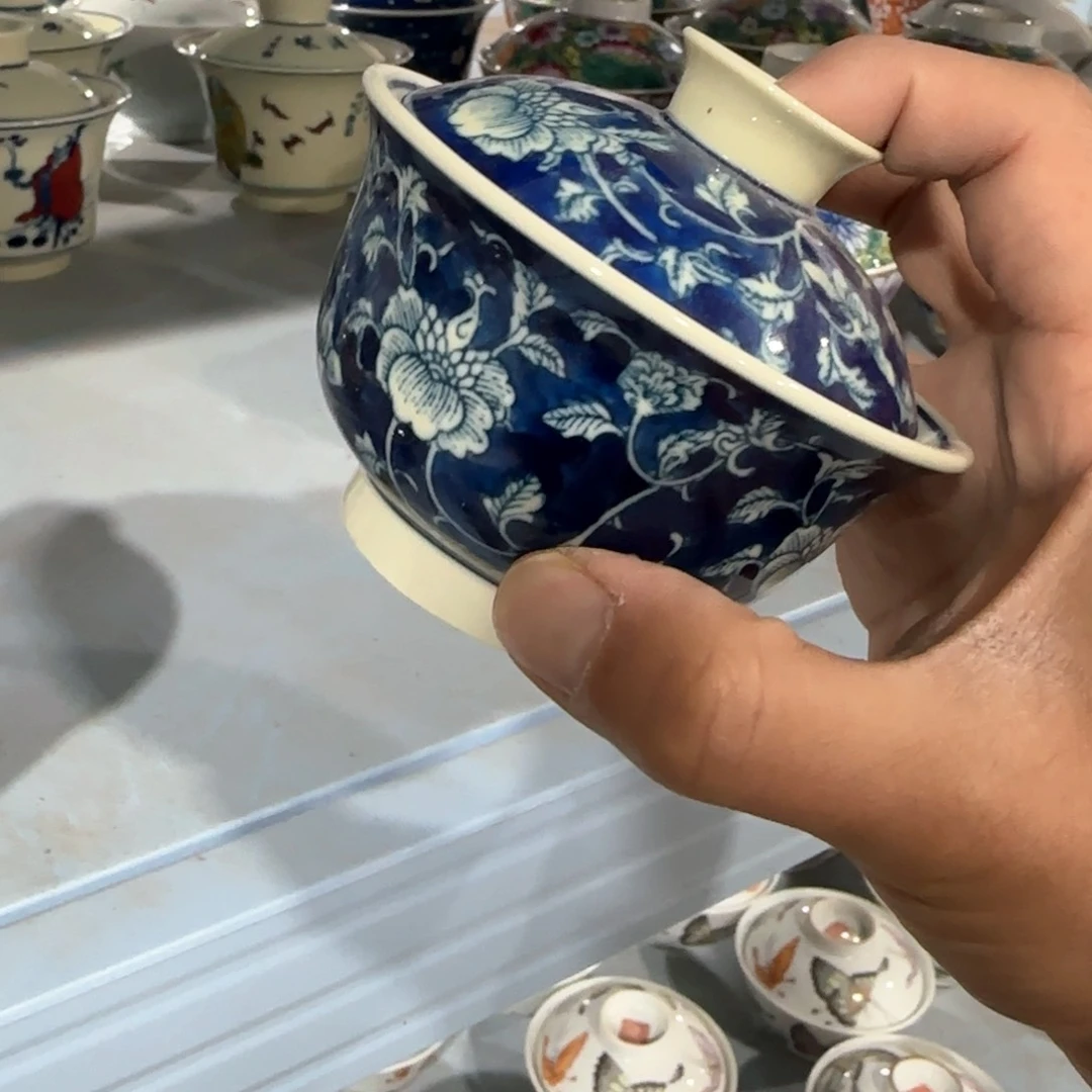 瓷片摆件手绘瓷器全部处理