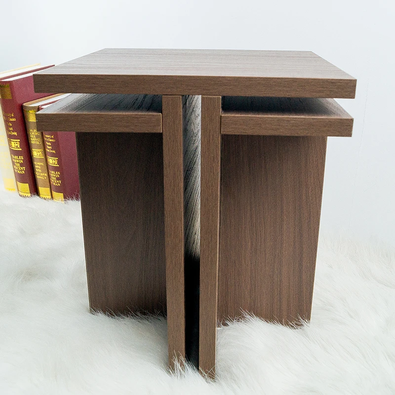 中古风多边形创意茶几凳新中式茶台简约风实木凳子客厅家用禅意