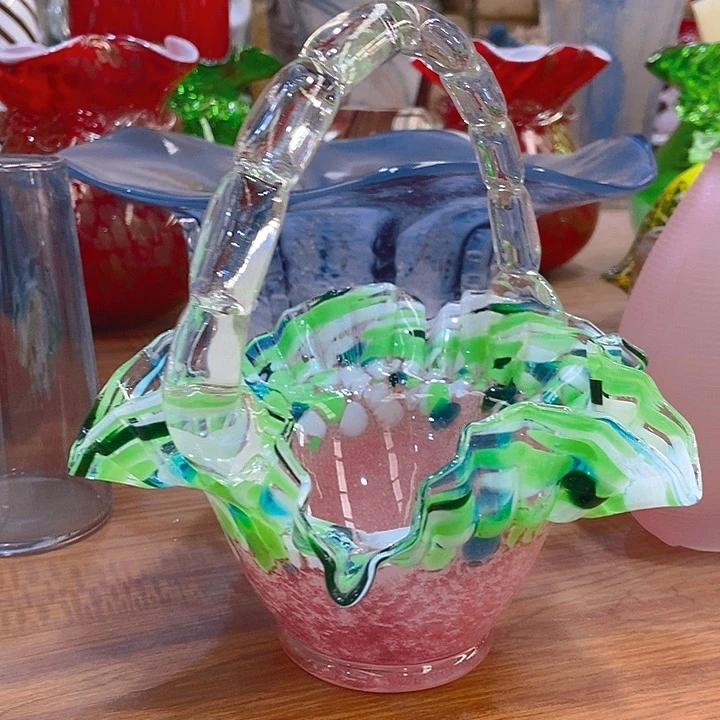 琉璃琉璃花瓶高21口21