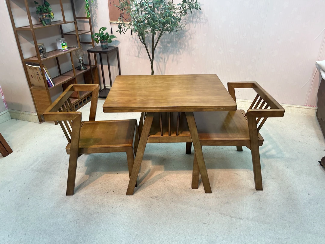 新中式阳台精致小茶桌实木高档茶桌茶台一整套2025网红茶台三件套