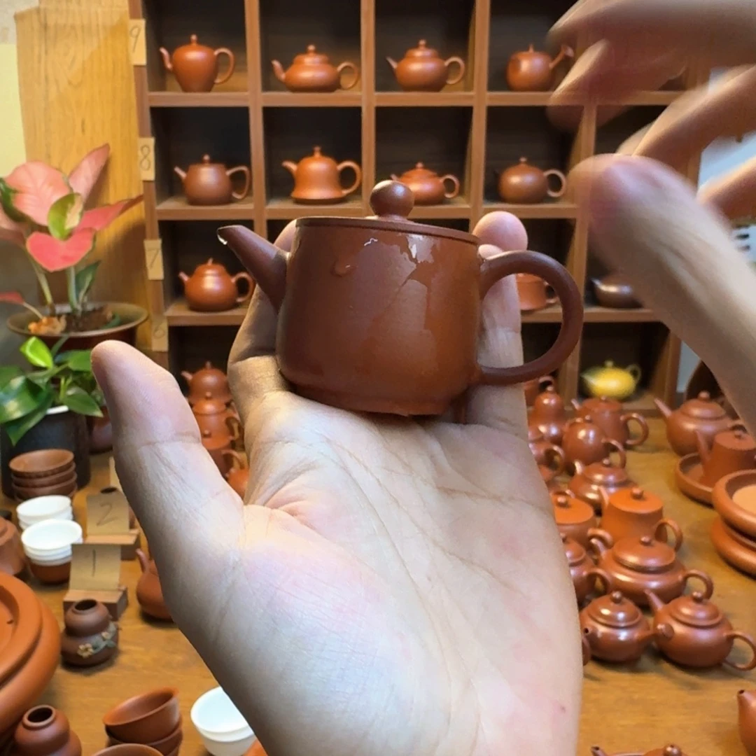 紫砂茶壶潮州朱泥壶汉瓦50cc