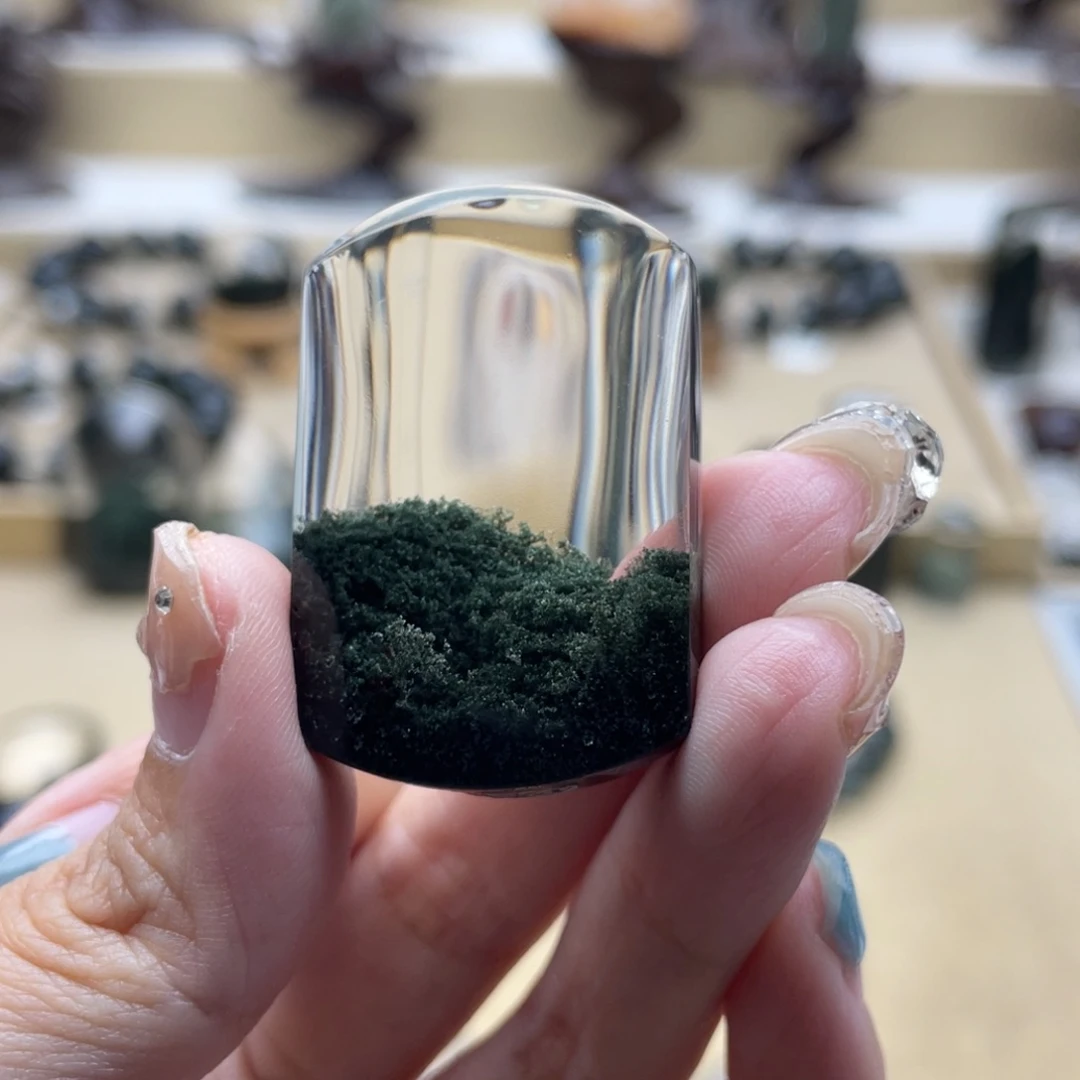 颈饰未镶嵌水晶绿幽灵吊坠