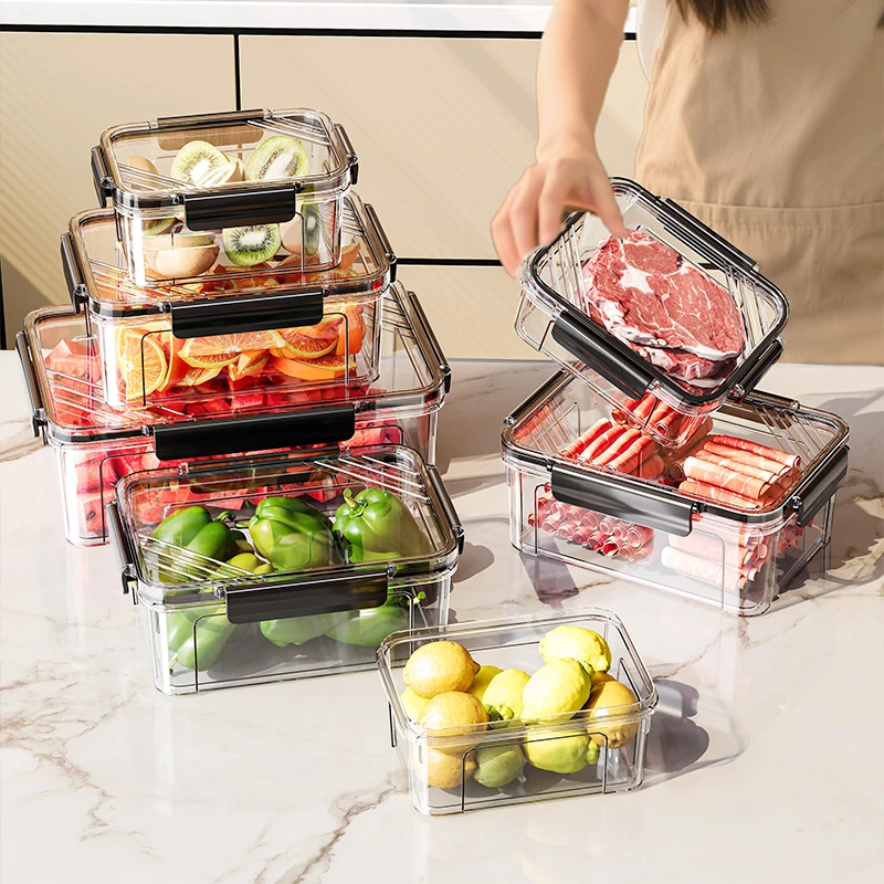 保鲜盒食品级冰箱专用密封盒收纳盒冷冻带盖食物饺子盒蔬菜食品罐