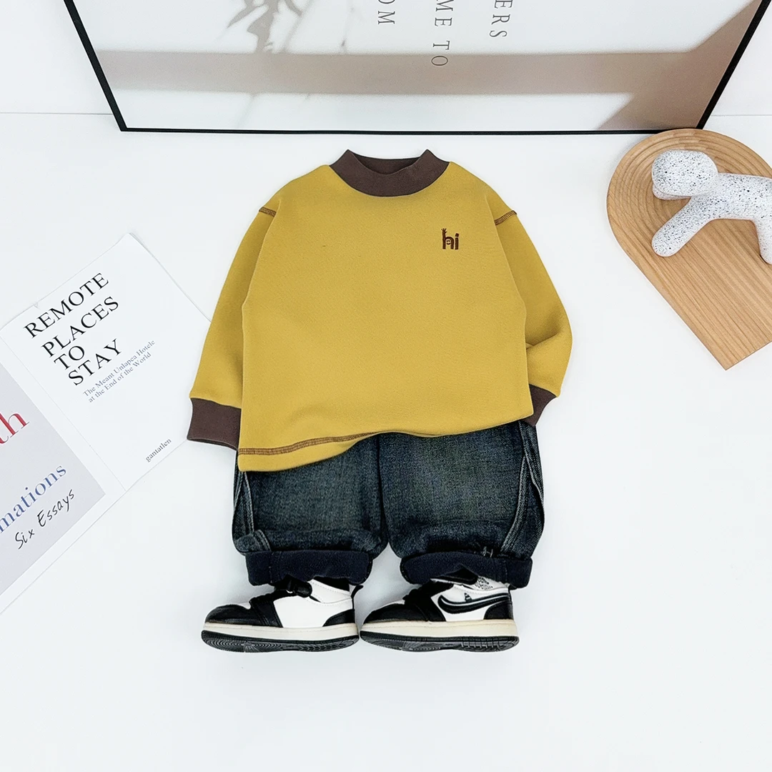 儿童冬打底衫男童T恤冬款2025新款秋冬装 AY251154 悠悠童话童装