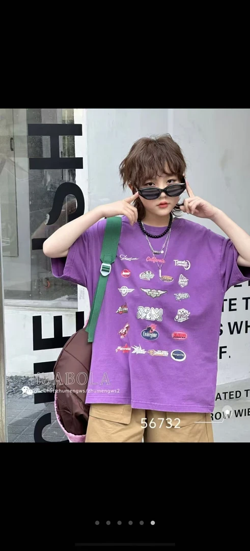 常规款休闲风T恤印花套圆领