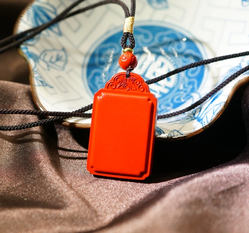 含辰砂工艺品【老板上班了】东堂造物 朱砂无事牌 I122802