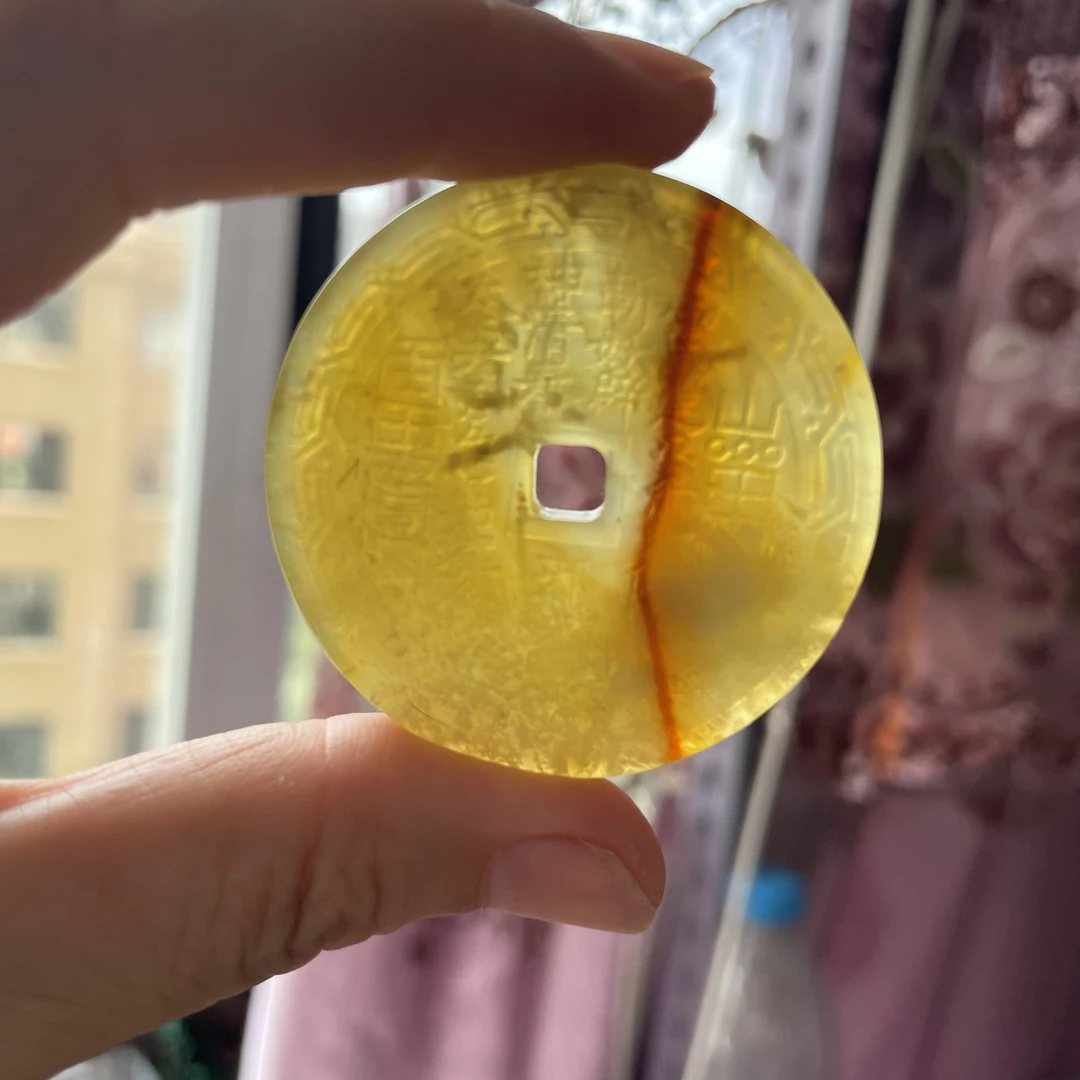 岫玉花玉山鬼吊坠项链